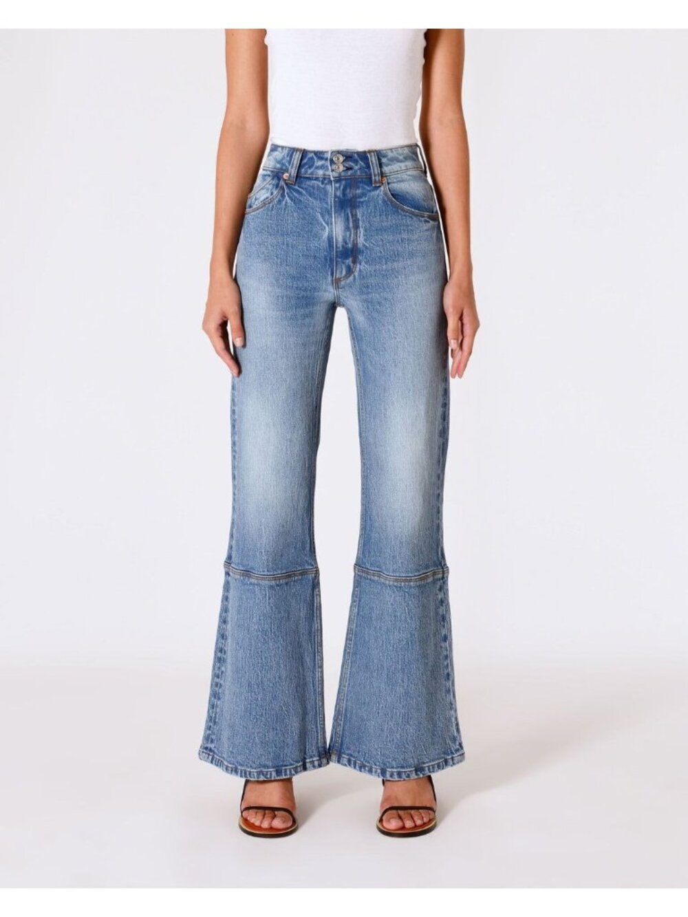 Rollas Eastcoast Flare High Rise Lennon Vintage Jeans Blue Womens Size 26